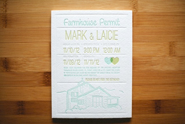 California Farm Wedding Letterpress Save the Dates 550x366 Laicie Marks 