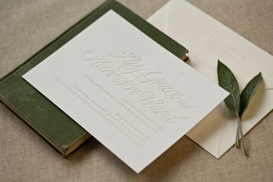 Alee and Press Letterpres Wedding Invitations Livy 550x366 Modern Wedding 