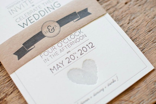 Fingerprint Modern Letterpress Wedding Invitations Cordes Printing 3 550x366