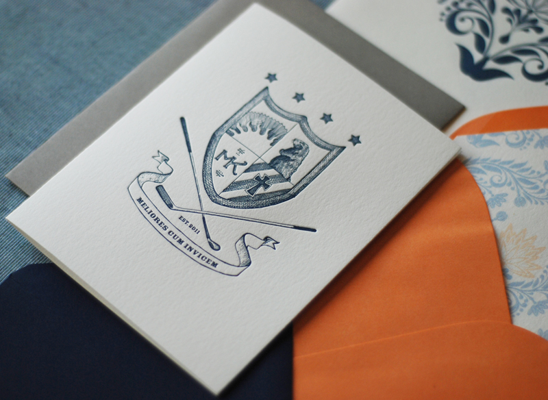 Finally the rsvp envelope was navy blue a color used throughout the 