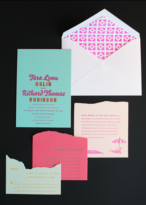Inspired naturally by the wedding venue the entire invitation suite is 