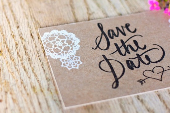 Rustic Chipboard Lace Wedding Save the Dates Allie Peach5 550x366 Catherine