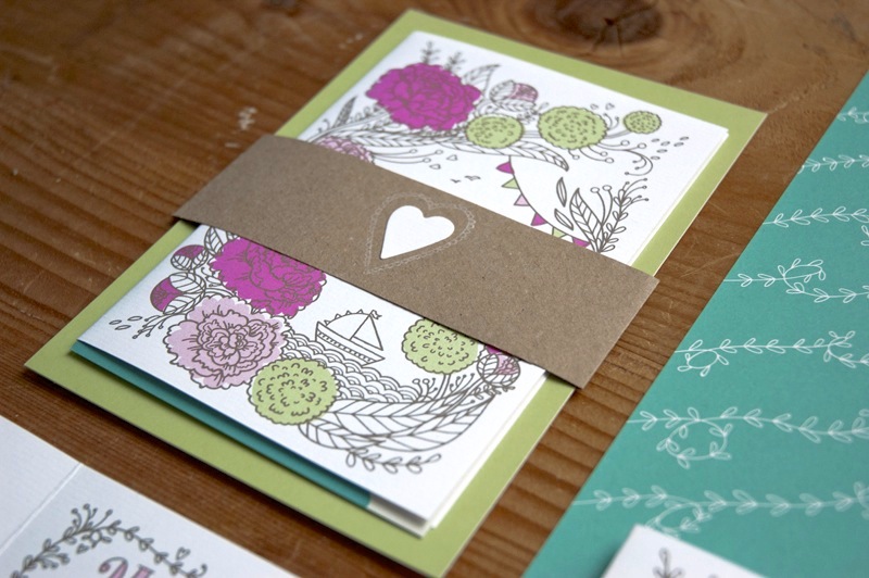 Illustrated Floral Wedding Invitations Annette had set her heart on