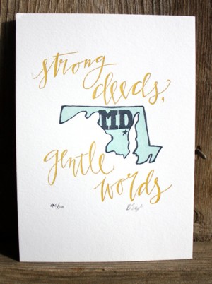 One Canoe Two Letterpress State Prints via Oh So Beautiful Paper (8)