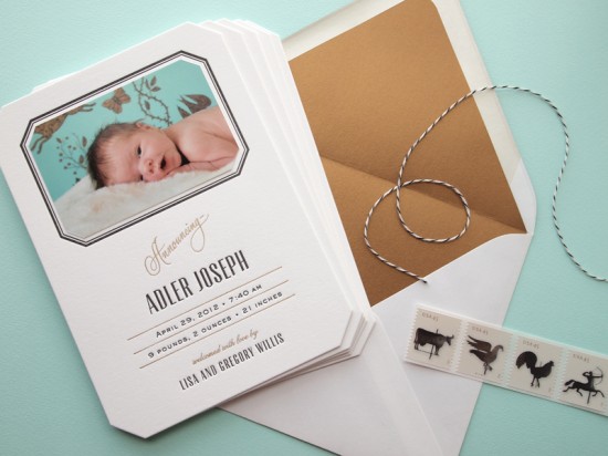 1x1.trans Sophisticated Letterpress Birth Announcements for Baby Adler