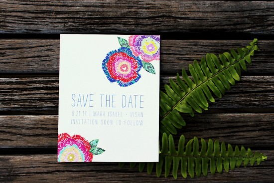 An Lim Wildflower Botanical Wedding Invitations3 550x367 Wildflower Wedding Invitations from An Lim