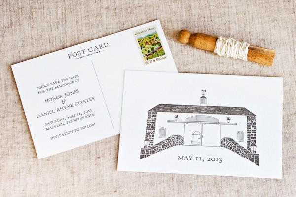 Custom Wedding Invitations by Laura Macchia via Oh So Beautiful Paper (3)
