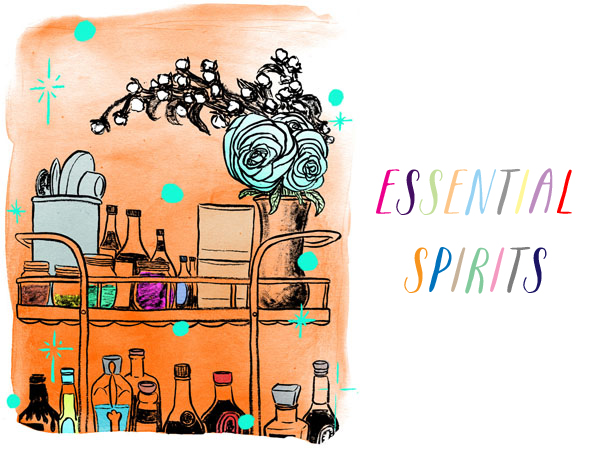 How to Stock a Home Bar: Essential Spirits by Oh So Beautiful Paper