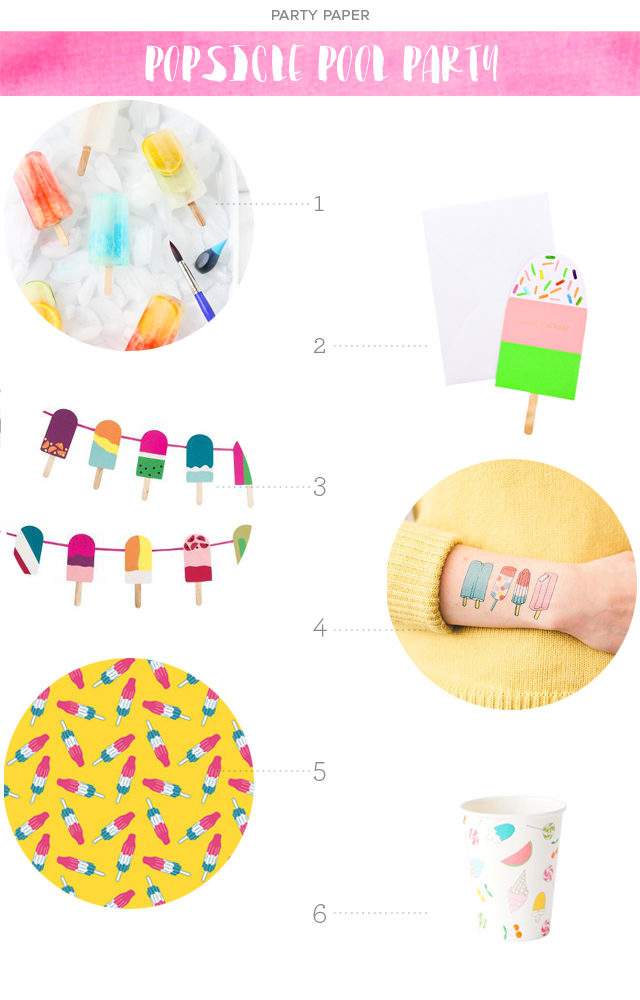 Popsicle Pool Party Ideas / StudioDIY for Oh So Beautiful Paper