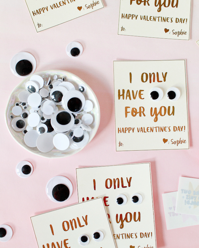 DIY Googly Eye Classroom Valentines / Oh So Beautiful Paper