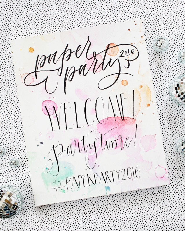 Paper Party 2016 Welcome Signs / Canvas by Mixbook with calligraphy by Meant to Be Calligraphy / Oh So Beautiful Paper