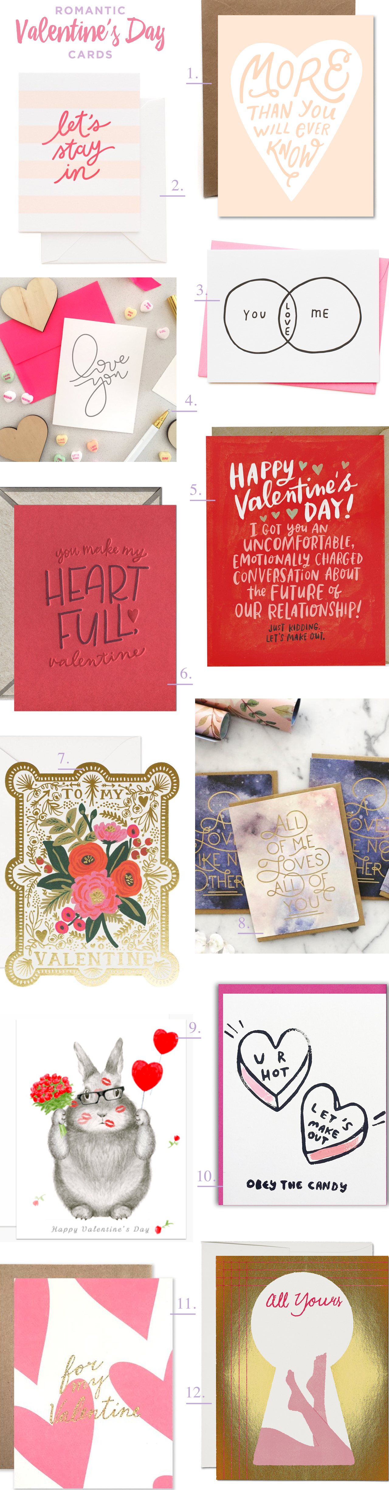 Seasonal Stationery: Romantic Valentine's Day Cards1280 x 4900