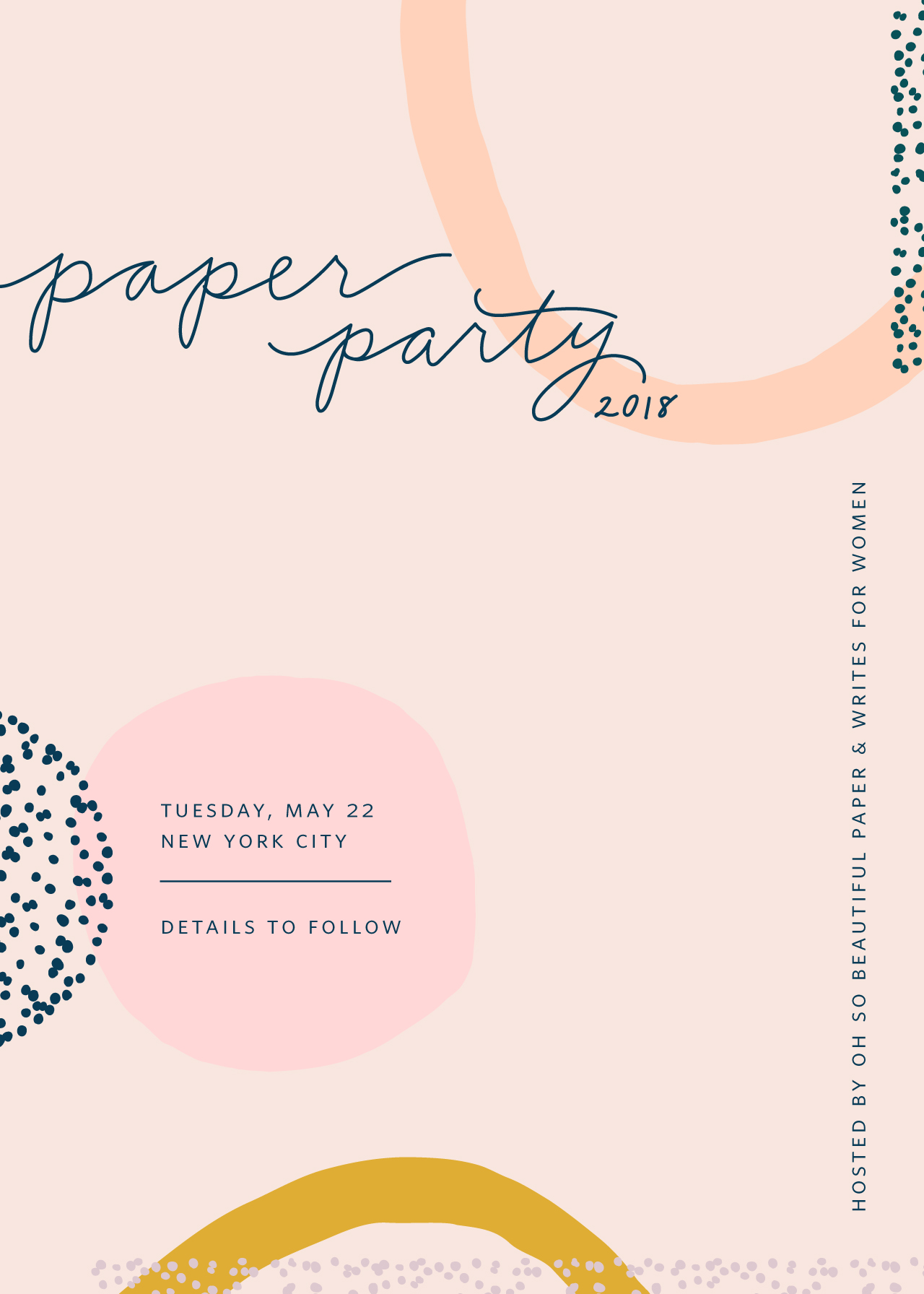 Paper Party 2018 Modern Minimalist Save the Date / Design by Ramona & Ruth