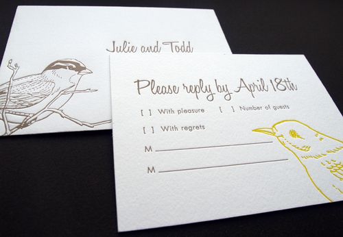 6a00e554ee8a22883301156f3d237b970c 500wi Julie + Todd Illustrated Bird Wedding Invitations