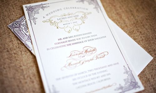  a classic invitation for a vineyard wedding 