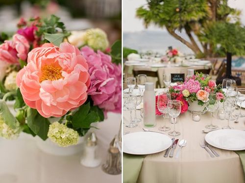  photos of some floral arrangements that she did for a recent wedding 