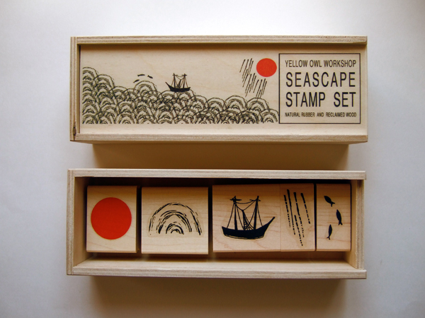 Yellow-owl-workshop-seascape-stamps