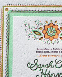 Sarah + Sergio's Spanish Language Wedding Invitations