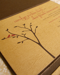 Carolyn and Alan's Woodgrain Invitations