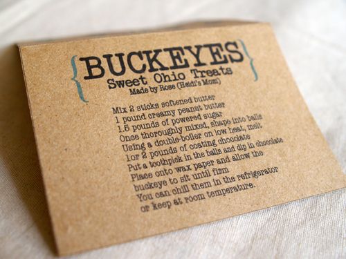 And these favor tags for homemade Buckeyes using a family recipe