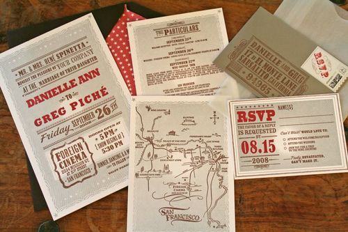 Danielle and Greg 39s foreign cinema invitation theme was inspired in part by