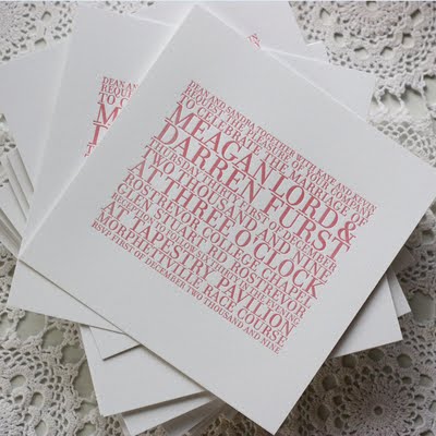  when letterpressed just on its own in a wedding invitation design