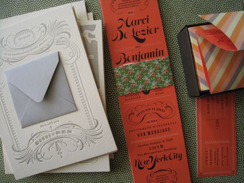 invitation was enclosed in a small envelope placed on a letterpress card