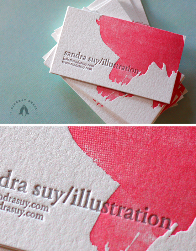 Watercolor-letterpress-business-card
