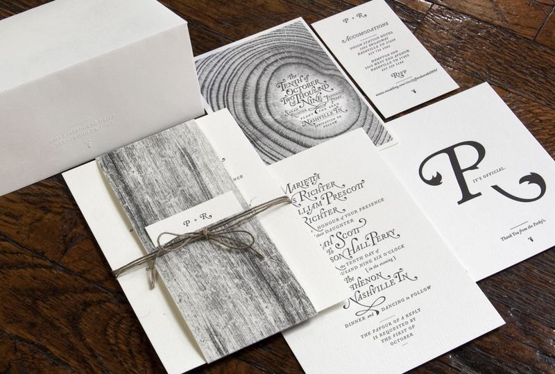 Woodgrain-typography-invitation-suite
