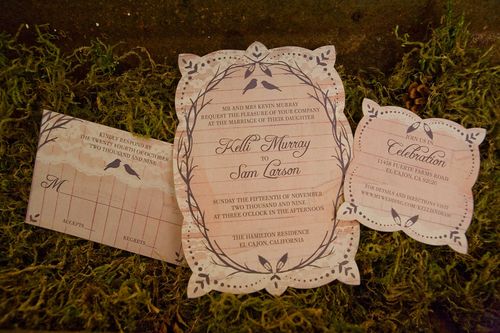  500wi Kelli Sam Romantic Vintage Inspired Wedding Invitations