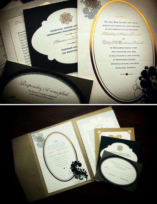 6a00e554ee8a22883301287659cd80970c 500wi Gilded Wedding Invitations with a 