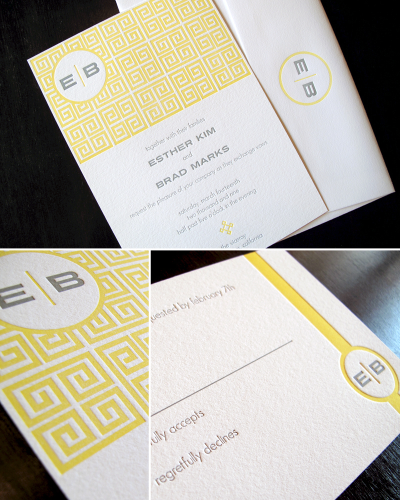 Anemone-Letterpress-Yellow-Gray-Modern-Wedding-Invitation