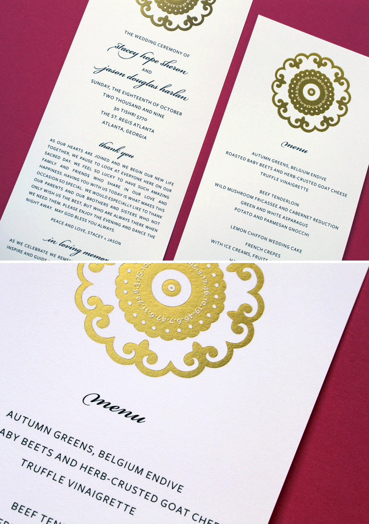 Vintage-Wedding-Invitation-Yellow-Gold-Menu