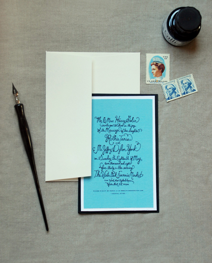 Rifle Paper Co Hand Lettered Wedding Invitation