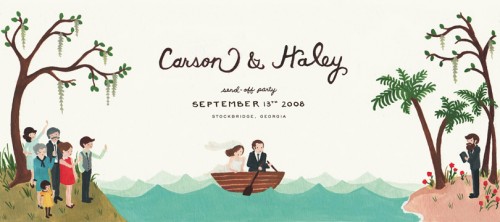 Rifle Paper Co Hand Lettered Wedding Invitation
