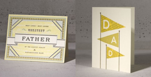 letterpress father's day cards
