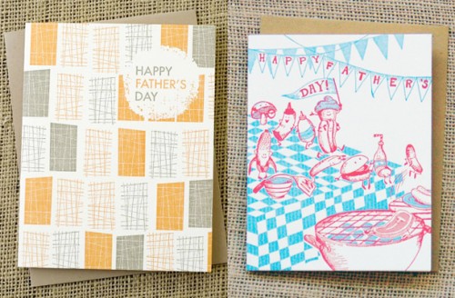 hello!lucky letterpress father's day cards