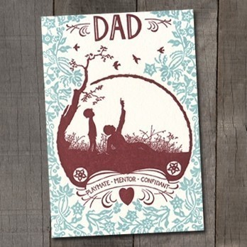 letterpress father's day card