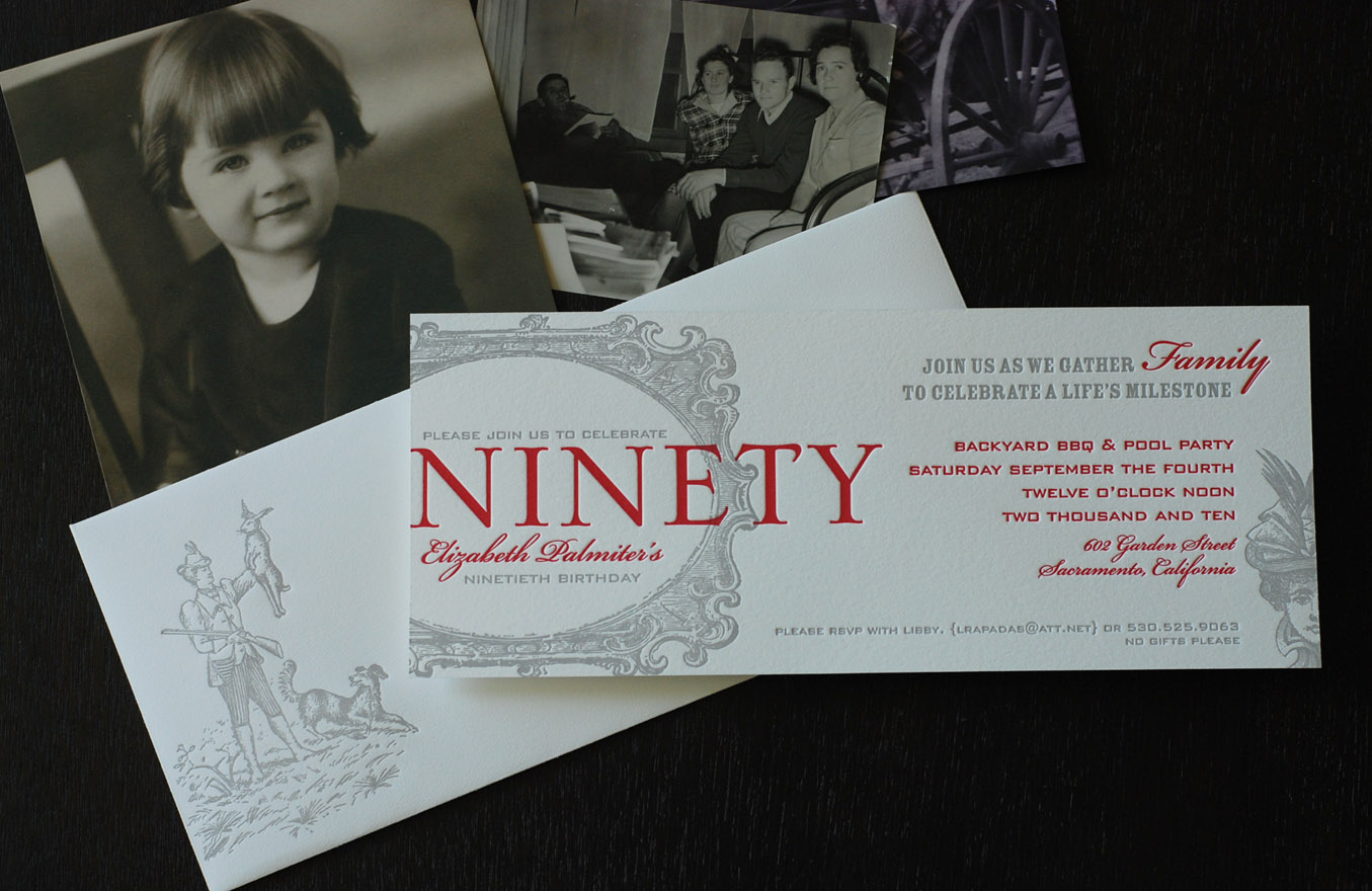 90th Birthday Party Invitation