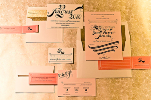 Pink + Gold Wedding Invitations