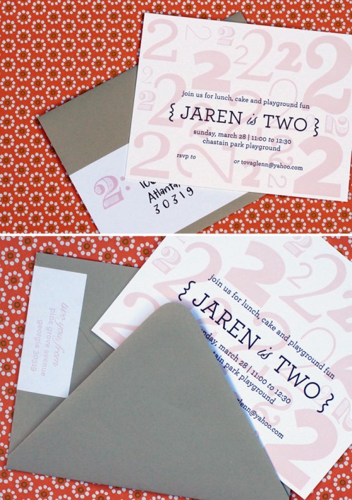 Pink-Gray-2nd-Birthday-Letterpress-Invitation