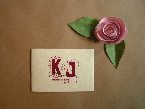 Red-Pink-Screenprinted-Wedding-Invitations-Belly-Band