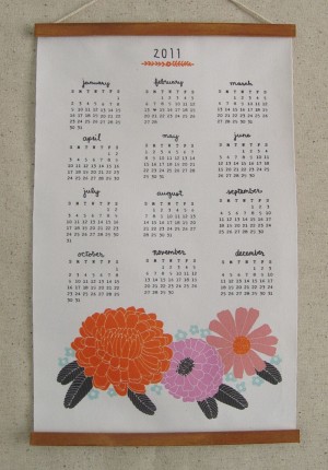 fabric 2011 calendar