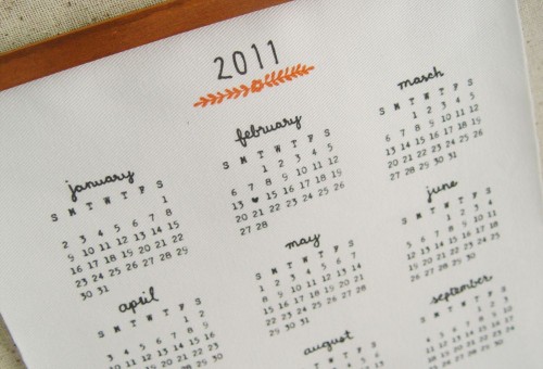 fabric 2011 calendar