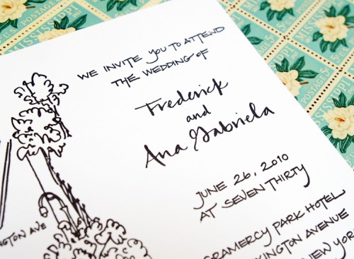New-York-Black-White-Calligraphy-Wedding-Invitation