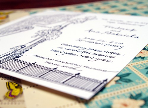 New-York-Black-White-Calligraphy-Wedding-Invitation-Detail