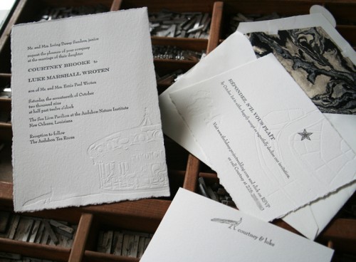 creative custom letterpress wedding invitations