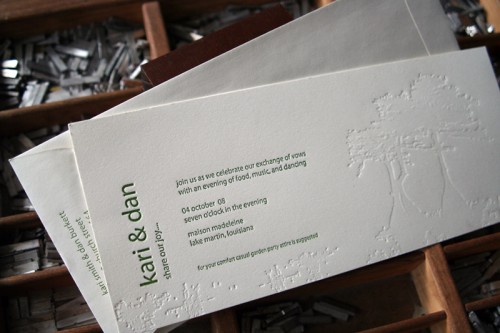 creative custom letterpress wedding invitations