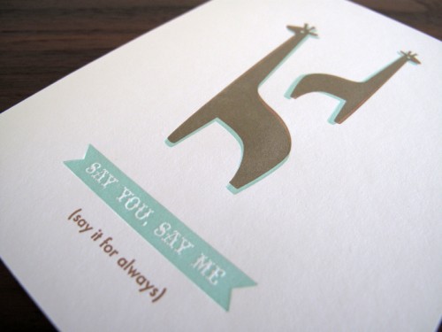 lulu-dee-letterpress-card-giraffes