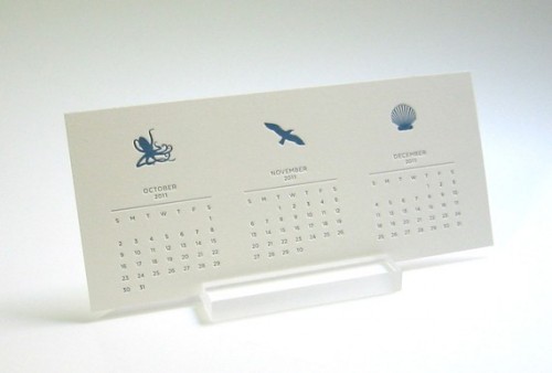 letterpress maritime calendar